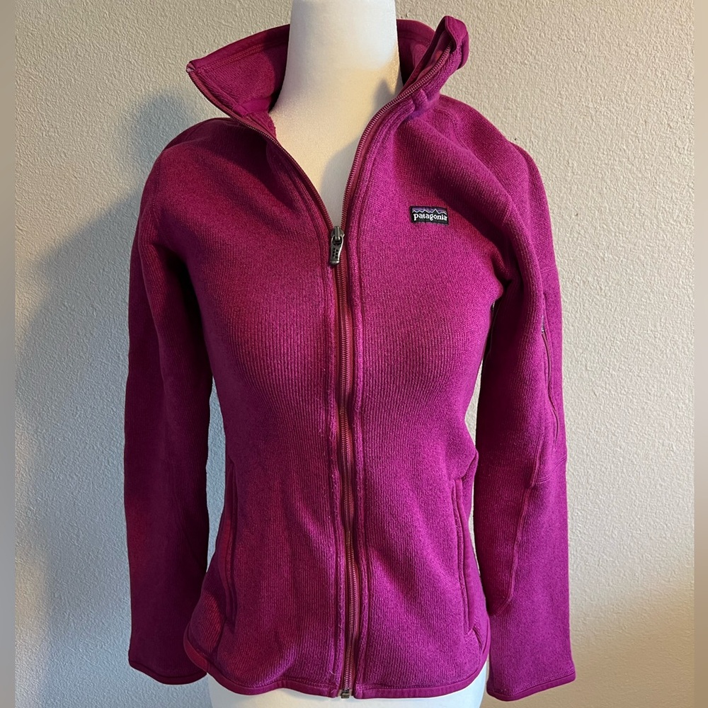 Patagonia Women’s Fuchshia Better Sweater Full Zip Fleece Size XS